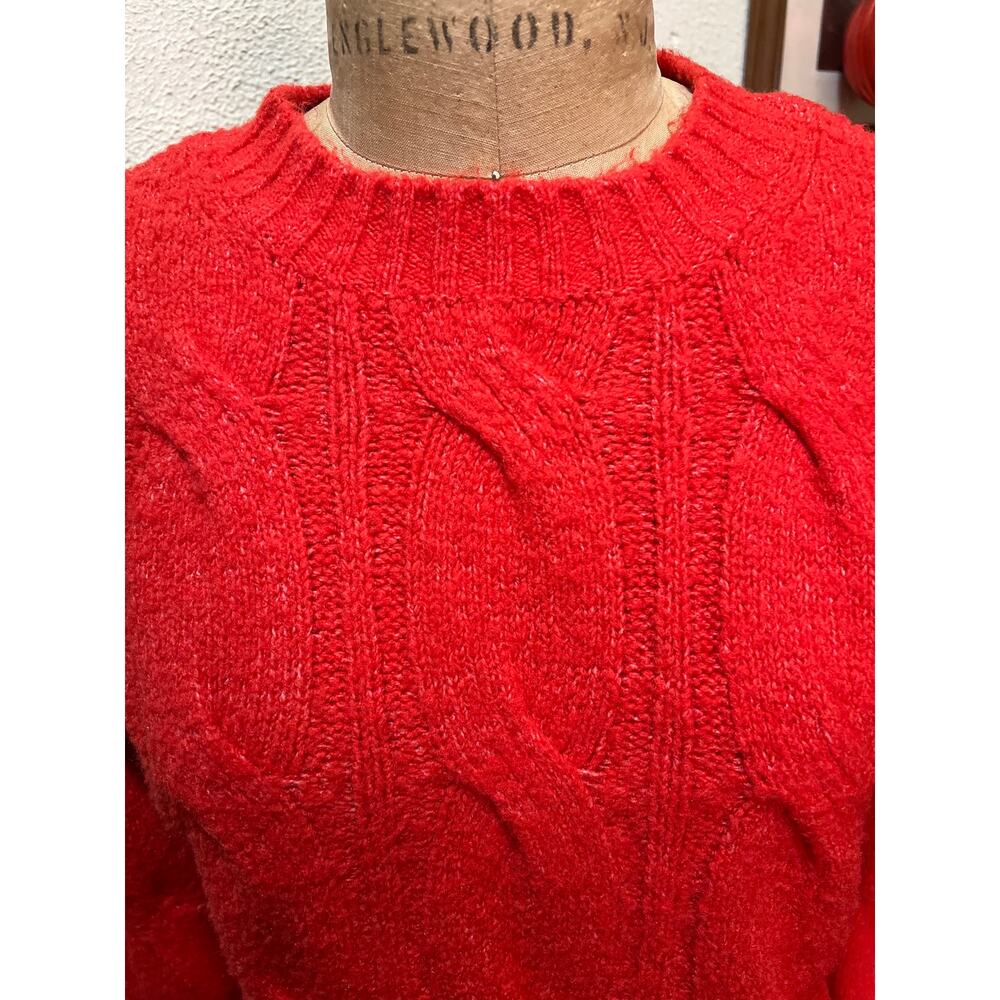 American Eagle Woah So Soft Cable Knit Sweater Red Size XS - Picture 5 of 8